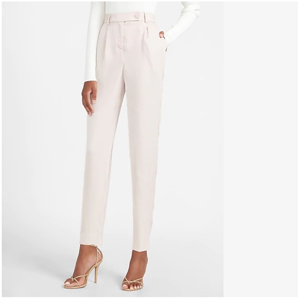 NWT HIGH WAISTED TAB BUTTON ANKLE PANT 00Short